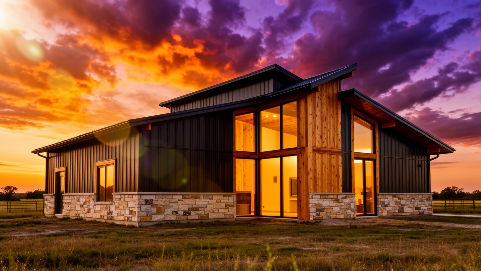 AI-generated illustration: Custom building design concept. Not a completed Outlaw Building Co. project.